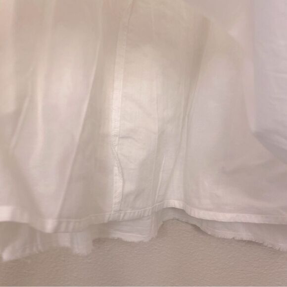 Old Navy vintage white lightweight Knee Length a line skirt beachy preppy 12 - Picture 3 of 8